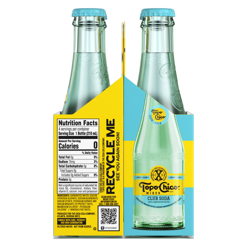 Topo Chico Mixer Club Soda 4pk 7.1oz Glass Bottle