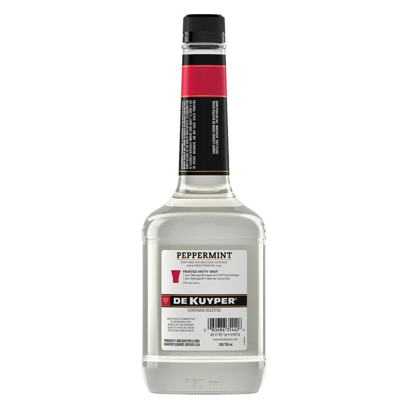 DeKuyper Peppermint Schnapps Liqueur 750ml (100 Proof)