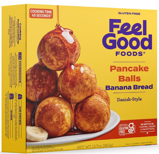 Feel Good Foods Gluten Free Banana Bread Pancake Balls, 12.7oz.