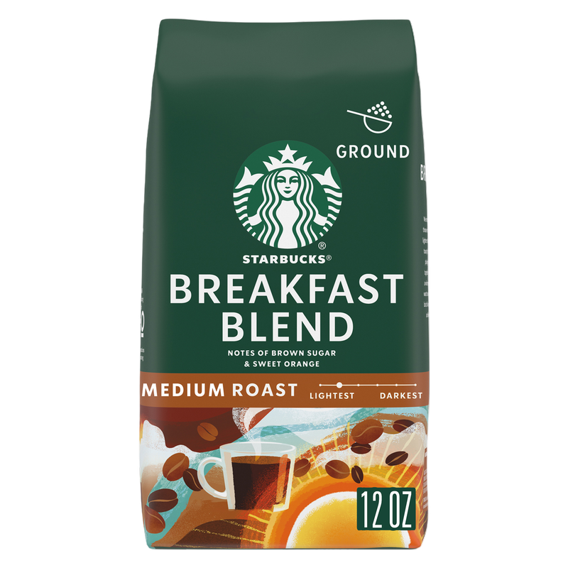 Starbucks Breakfast Blend Ground Coffee 12oz Bag