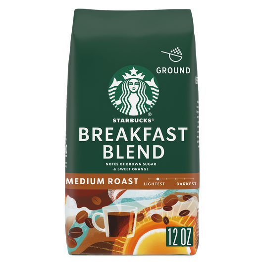 Starbucks Breakfast Blend Ground Coffee 12oz Bag