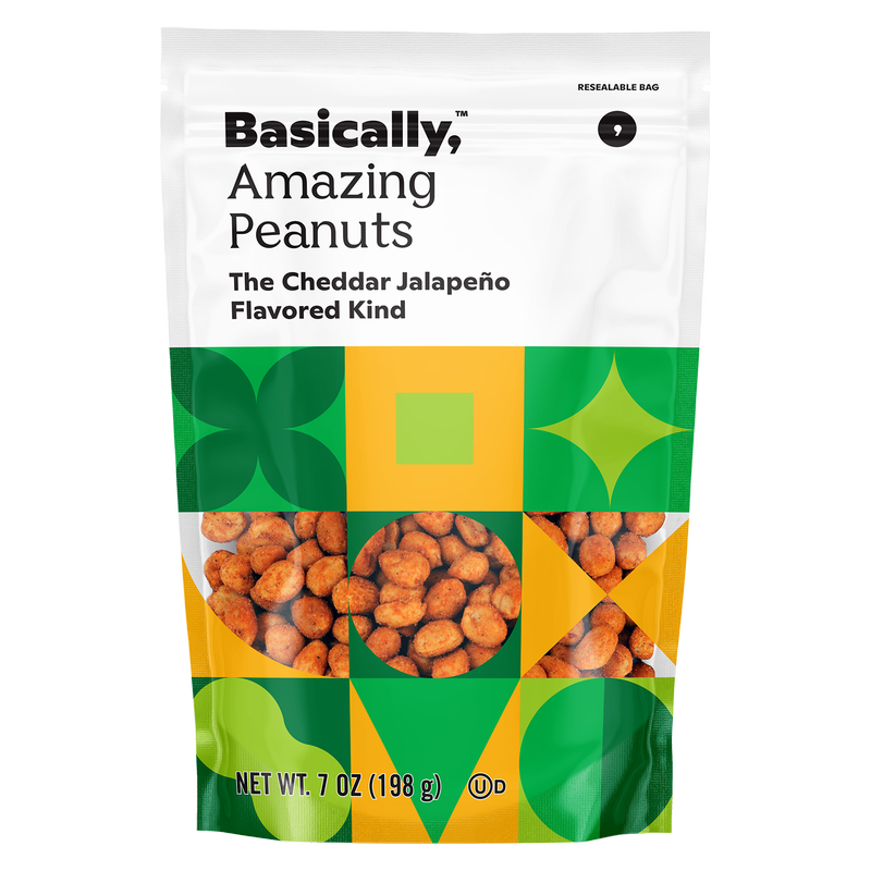 Basically, Cheddar Jalapeno Peanuts 7oz