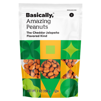 Basically, Cheddar Jalapeno Peanuts 7oz