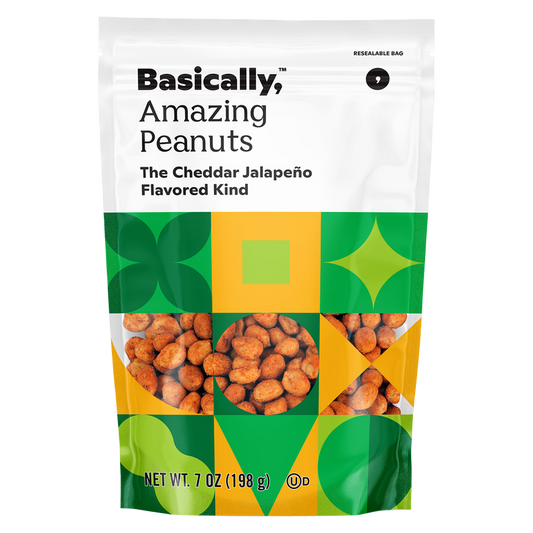 Basically, Cheddar Jalapeno Peanuts 7oz