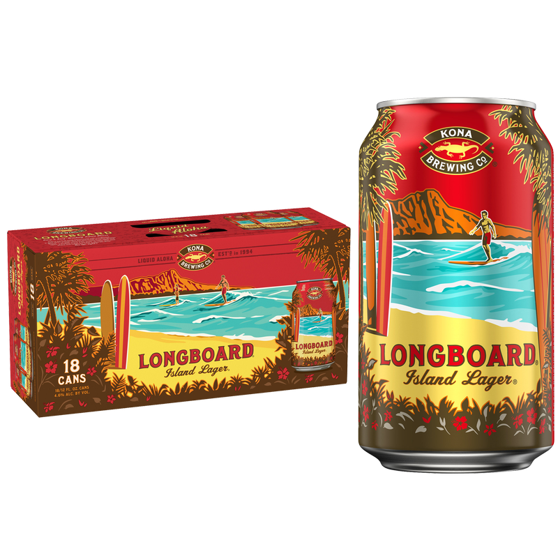 Kona Longboard Island Lager 18pk 12oz Can 4.6% ABV