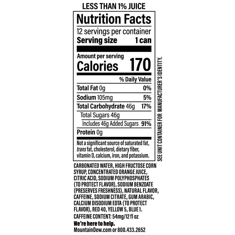 Mountain Dew Code Red 12pk 12oz Can