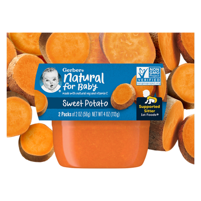 Gerber 1st Foods Sweet Potato Baby Food, 2oz. 2-Pack