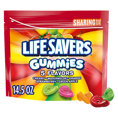 LIFE SAVERS Gummy Candy, 5 Flavors, Sharing Size, 14.5 oz Bag