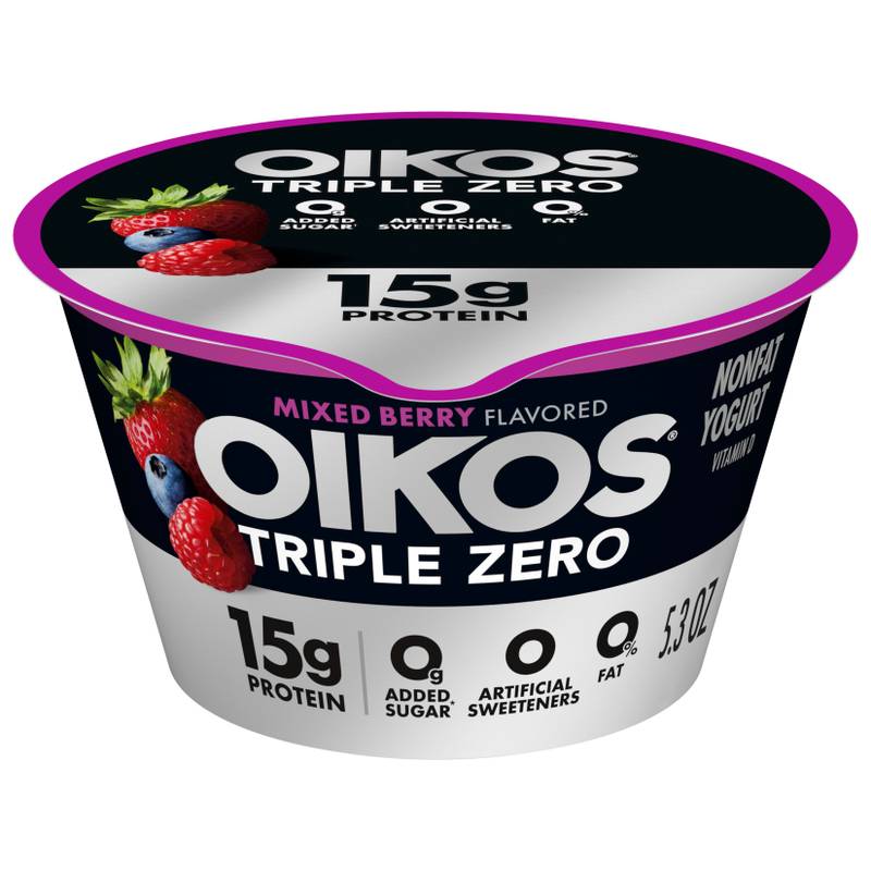 Oikos Triple Zero Mixed Berry Yogurt - 5.3oz