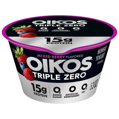 Oikos Triple Zero Mixed Berry Yogurt - 5.3oz