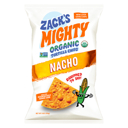 Zack's Mighty Organic Nacho Tortilla Chips 9oz