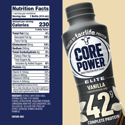 Core Power Elite 42G Vanilla Protein 14oz Btl