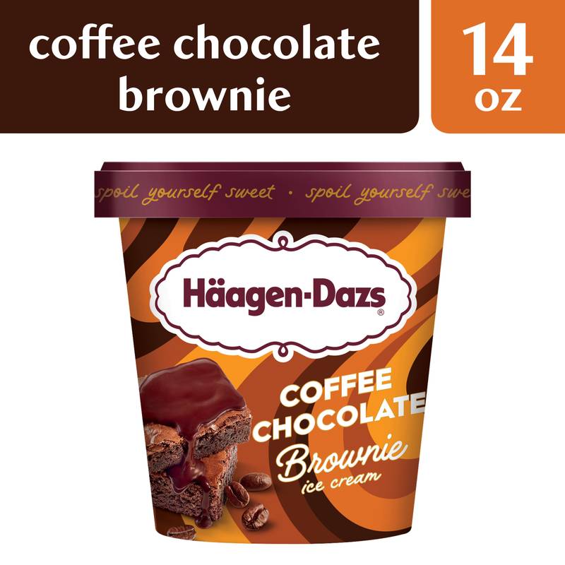 Haagen-Dazs Coffee Chocolate Brownie Ice Cream Pint 14oz