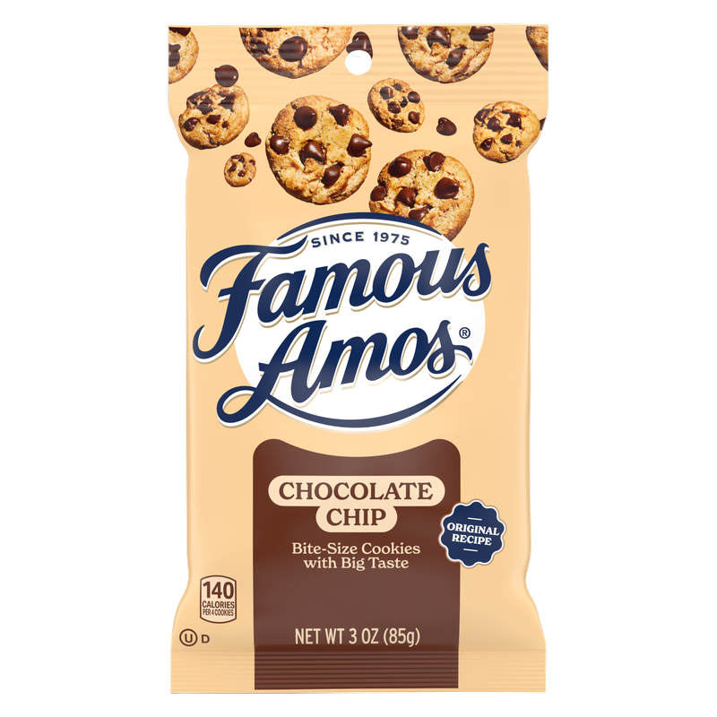 Famous Amos Classic Bite-Size Chocolate Chip Cookies, Bag 3.0 oz