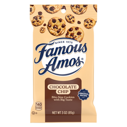 Famous Amos Classic Bite-Size Chocolate Chip Cookies, Bag 3.0 oz
