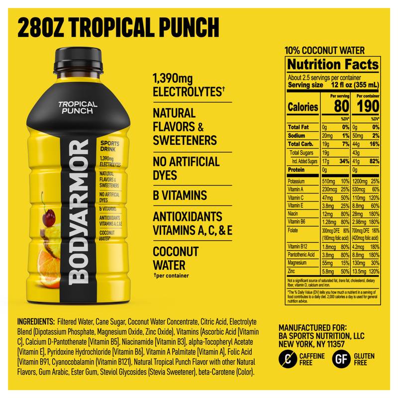 BODYARMOR Tropical Punch Sports Drink 28oz Btl