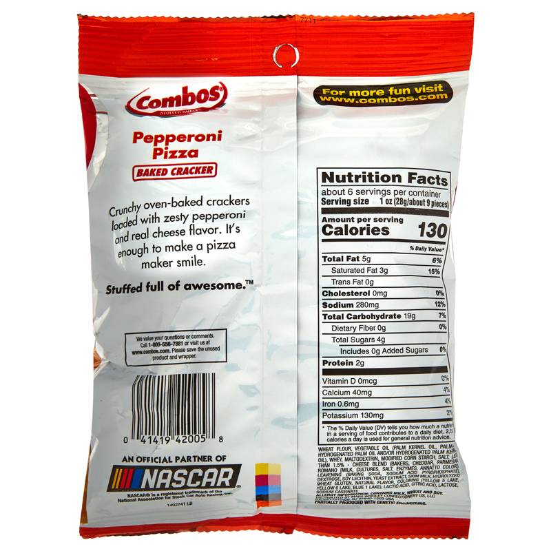 Combos Cracker Pepperoni Pizza 6.3oz