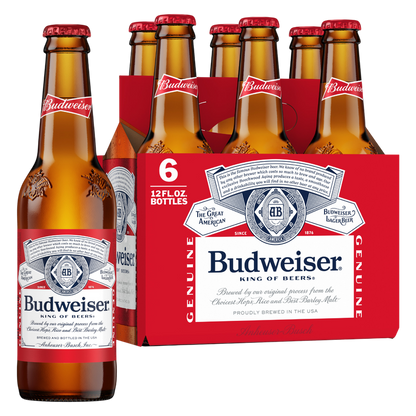 Budweiser 6pk 12oz Btl 5.0% ABV
