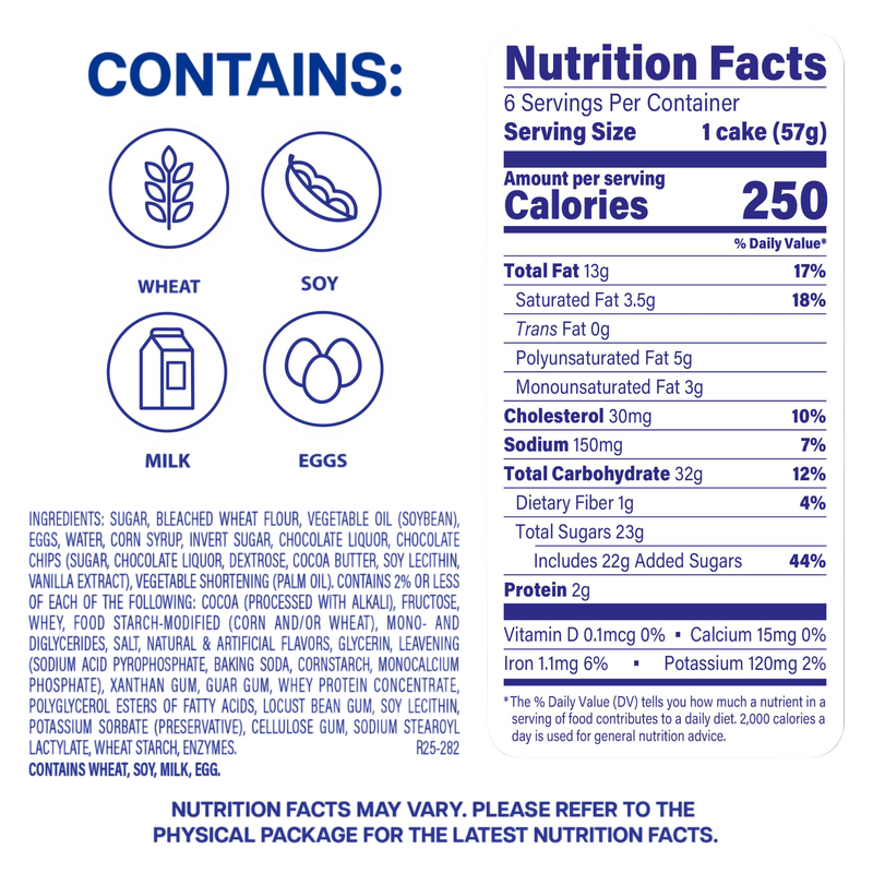 Entenmann's Brownie Chocolate Chip Mini Snack Cakes, 6 packs, 12 oz