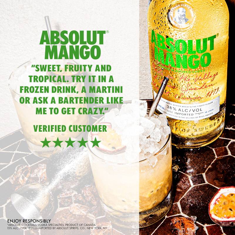 Absolut Mango Vodka 1L (80 Proof)