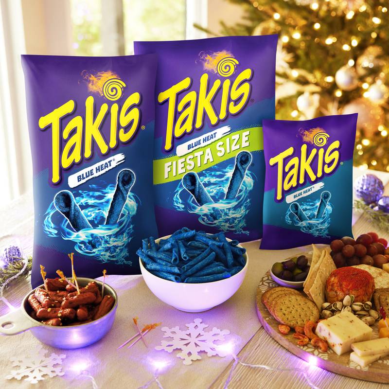 Takis Blue Heat Spicy Rolled Tortilla Chips Snack Size Bag 3.25oz
