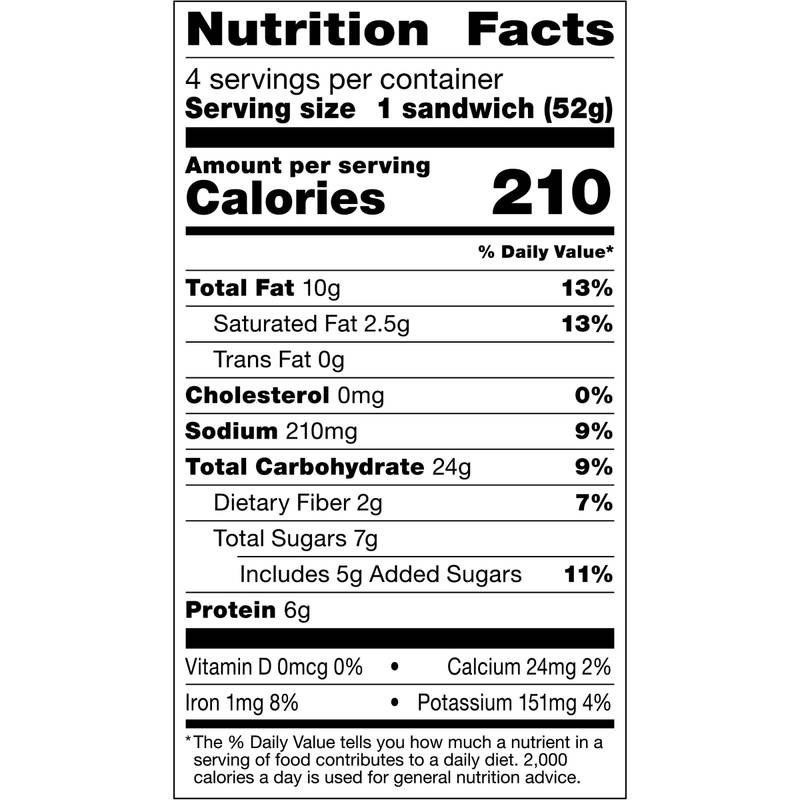 Smucker's Uncrustables Peanut Butter & Chocolate Hazelnut 4 Pack