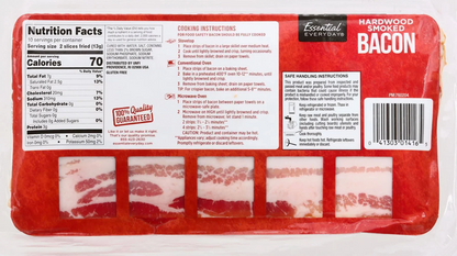 Essential Everyday Hardwood Smoked Bacon - 16oz