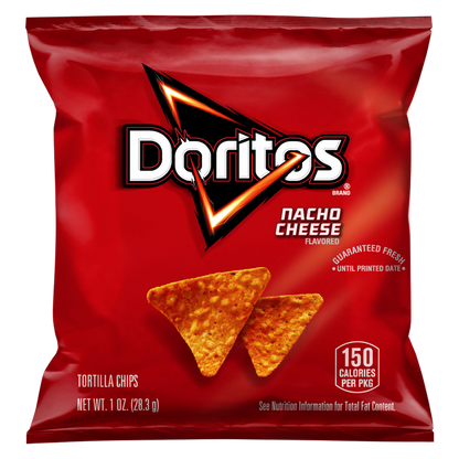 Doritos Tortilla Chips Nacho Cheese Flavored 1 Oz