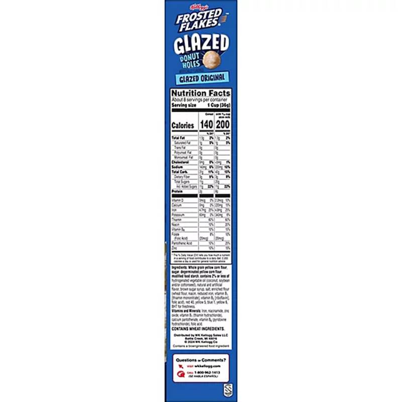 Kellogg's Donut Holes Frosted Flakes Glazed Cereal, 10oz.