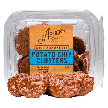 Asher's Milk Chocolate Potato Chip Clusters, 6oz