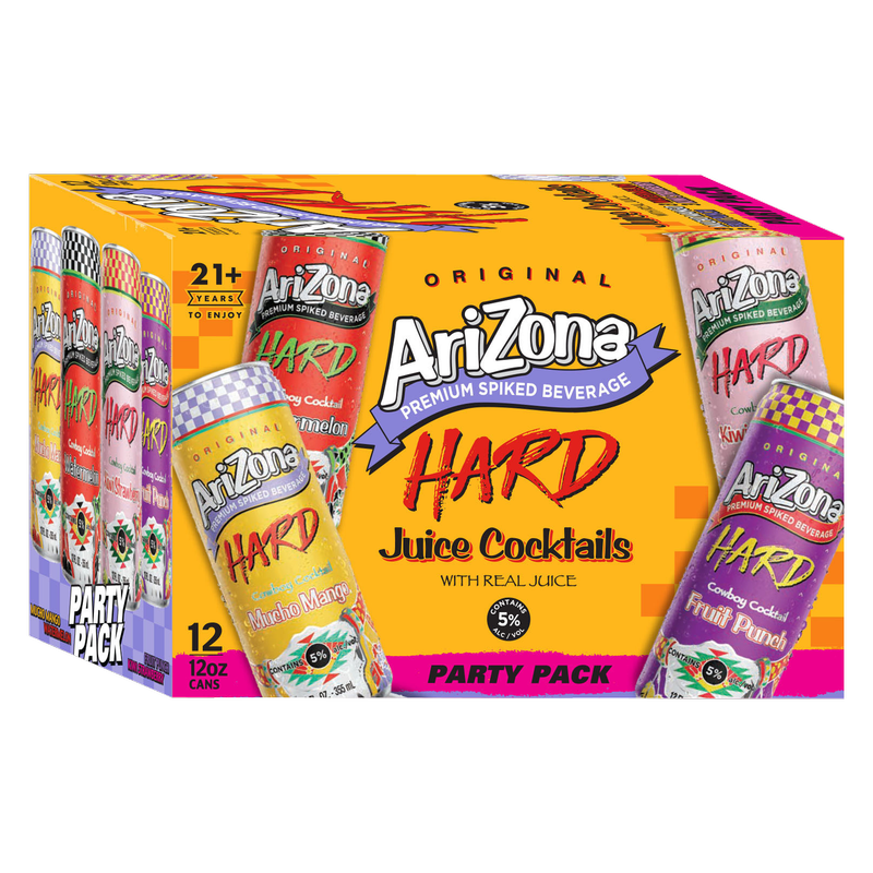 Arizona Hard Juice Cocktail Party Pack 12pk 12oz Can 5.0% ABV