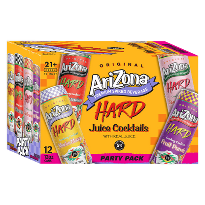 Arizona Hard Juice Cocktail Party Pack 12pk 12oz Can 5.0% ABV