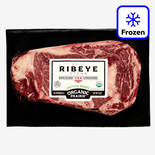 Organic Prairie Frozen Ribeye Steak - 10oz