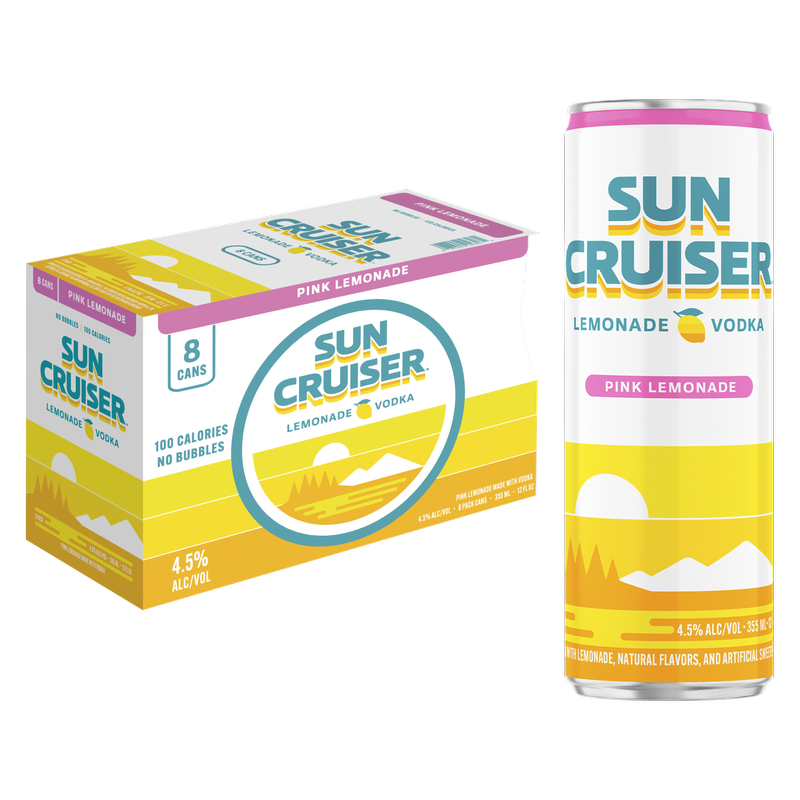 Sun Cruiser Pink Lemonade Vodka 8pk 12oz Can