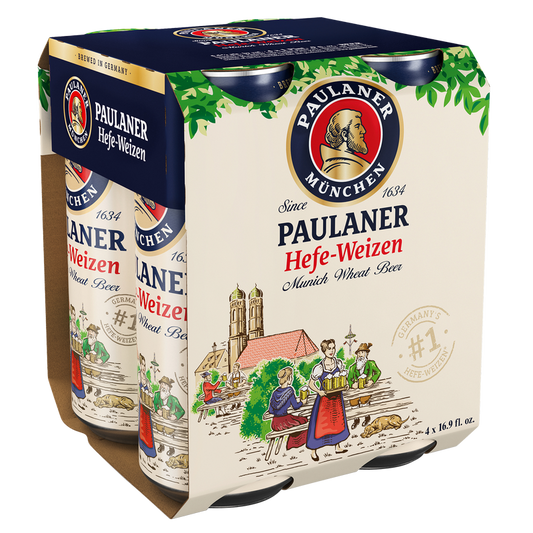Paulaner Hefe-weizen 4pk 16.9oz Can
