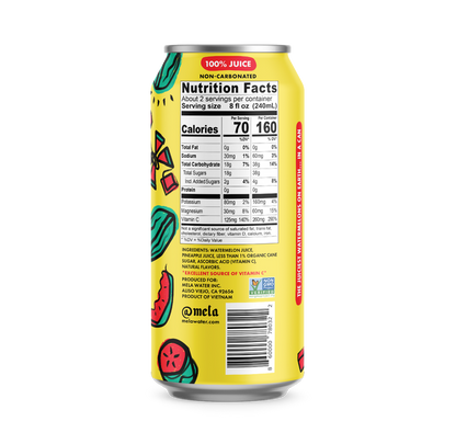 Mela Water Watermelon Pineapple 16.9oz Can
