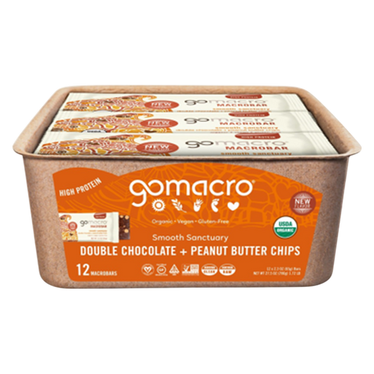 GoMacro Double Chocolate Peanut Butter Bar 12 Ct