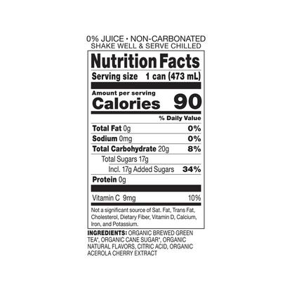 Steaz Peach Green Tea 16oz