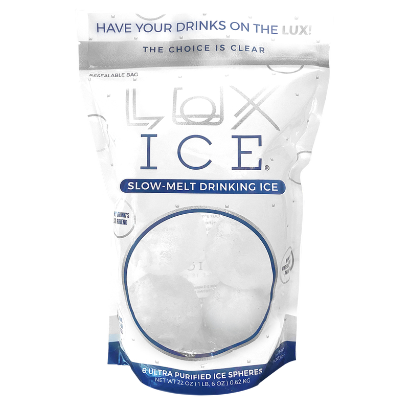 Lux Ice Slow Melt Cocktail & Drink Ice 6pk
