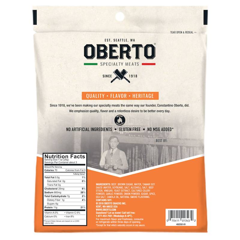 Oberto All Natural Teriyaki Beef Jerky 3.25oz