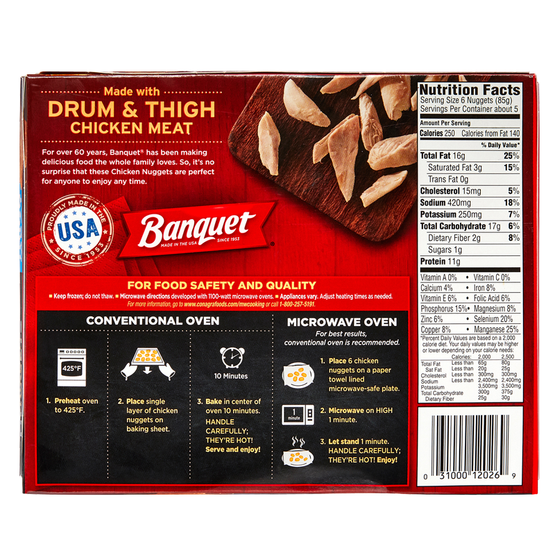 Banquet Frozen Breaded Chicken Nuggets 15oz