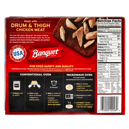 Banquet Frozen Breaded Chicken Nuggets 15oz