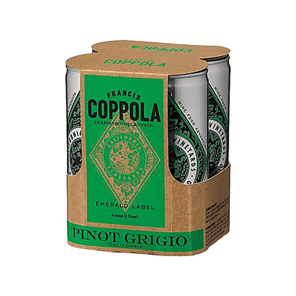 Coppola Diamond Collection Pinot Grigio White Wine, California, 250 mL 4-pack
