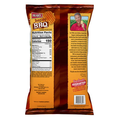 Herr's Honey BBQ Chips, 7.75oz