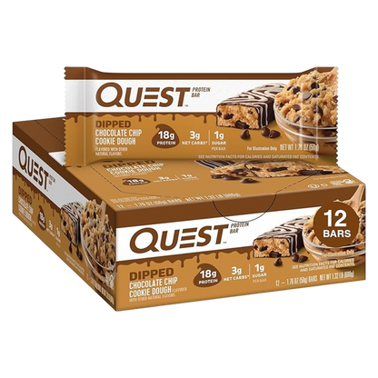 Quest Chocolate Chip Cookie Dough Protein Bar Case 12 CT
