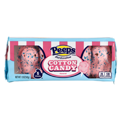 PEEPS, Cotton Candy Flavored  Marshmallow Chicks Easter Candy, 5 Count