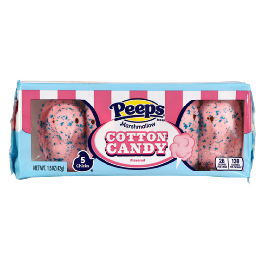 PEEPS, Cotton Candy Flavored  Marshmallow Chicks Easter Candy, 5 Count