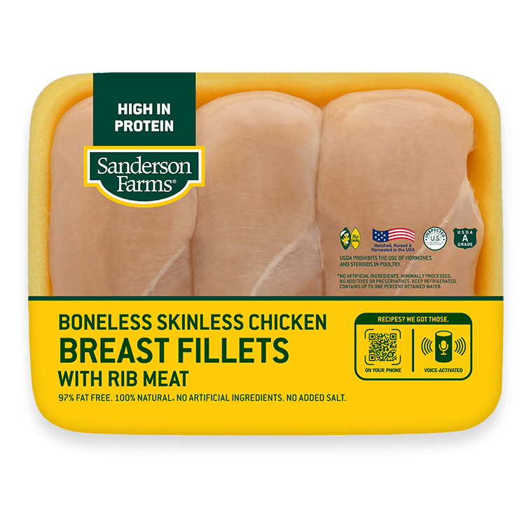 Sanderson Boneless Skinless Chicken Breast - Weight Varies (1-2.5 lb)