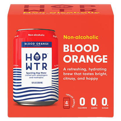 HOP WTR Blood Orange 4pk 12oz Can