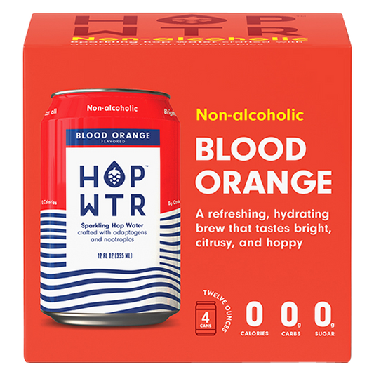 HOP WTR Blood Orange 4pk 12oz Can